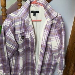 Shacket purple flannel